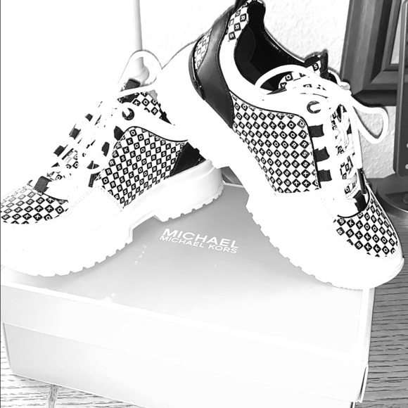 Michael Kors Shoes - Brand New Cosmo Checkerboard Logo Trainer